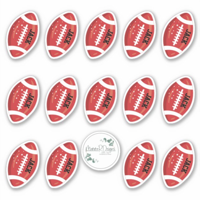 PERSONALISIERTE Fußballaufkleber, Fußballmannschaf Aufkleber (Vorderseite)