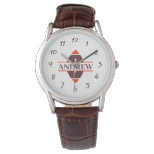 Personalisierte Fußballeuchte Armbanduhr