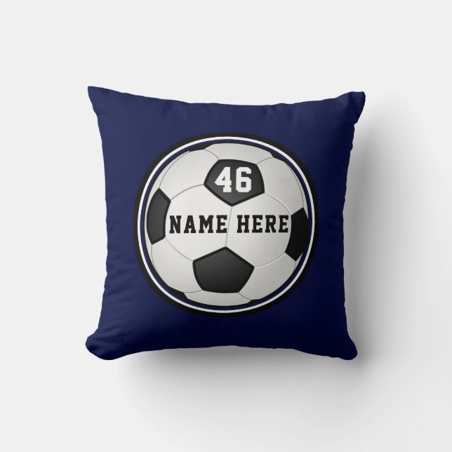 Personalisierte Fußballgeschenke für Jungen in jed Kissen (Vorderseite)