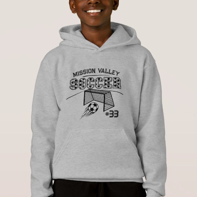 Personalisierte Fußballmannschaften Hoodie (Vorderseite)