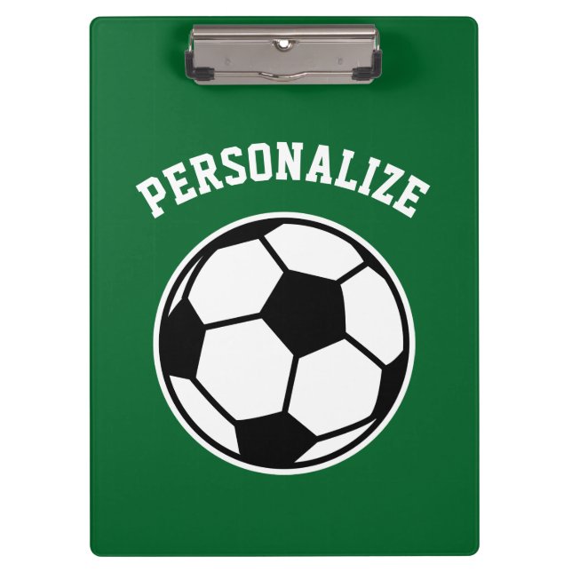 Personalisierte Fußballtrainer-Sportzusätze Klemmbrett (Vorderseite)