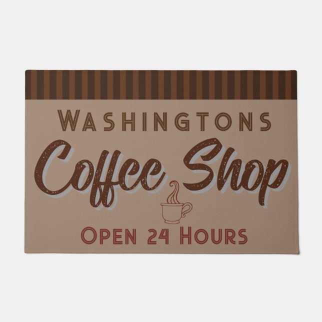 Personalisierte Fußmatte für Coffeeshops  (Vorderseite)