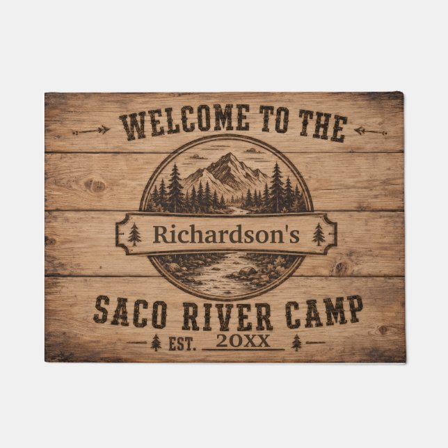 Personalisierte Fußmatte Saco River Camp (Vorderseite)