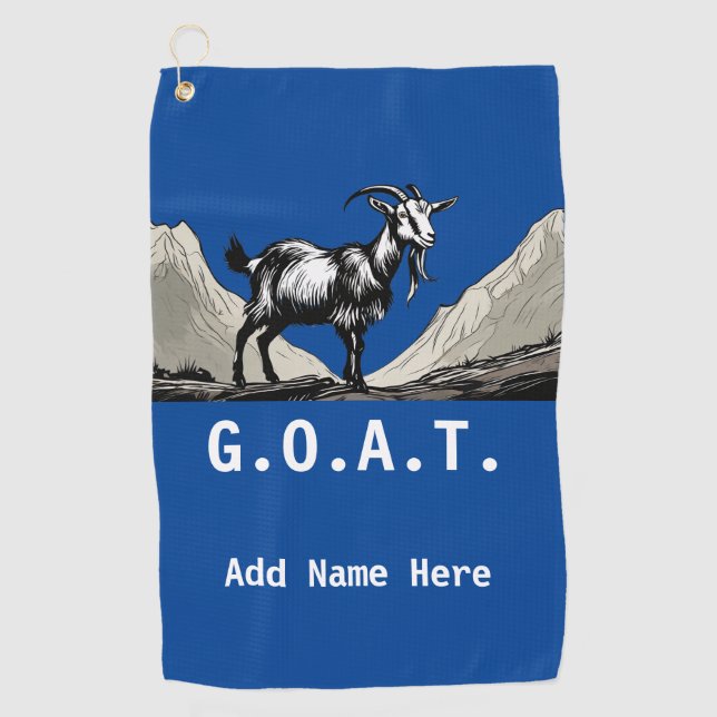 Personalisierte G.O.A.T. Golfhandtuch (Vorderseite)