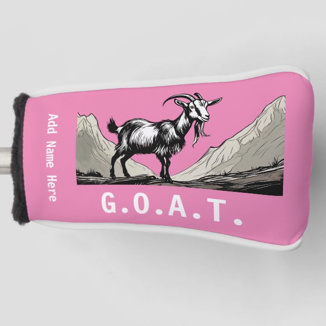 Personalisierte G.O.A.T Putter-Abdeckung Golf Headcover (Vorderseite)