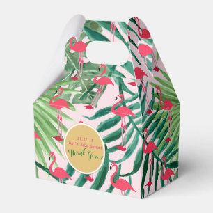 Personalisierte Gabelboxen Tropenleder Flamingos 2 Geschenkschachtel