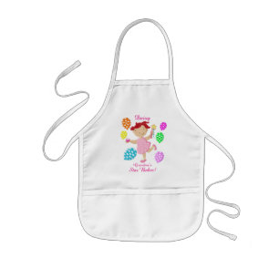 Personalisierte Gänseblümchen-Kuchen-Ballon-Kinder Kinderschürze