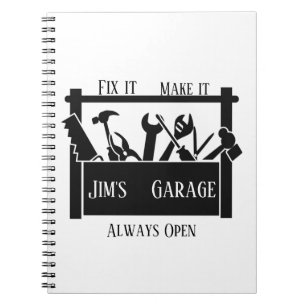 Personalisierte Garage  Notizblock