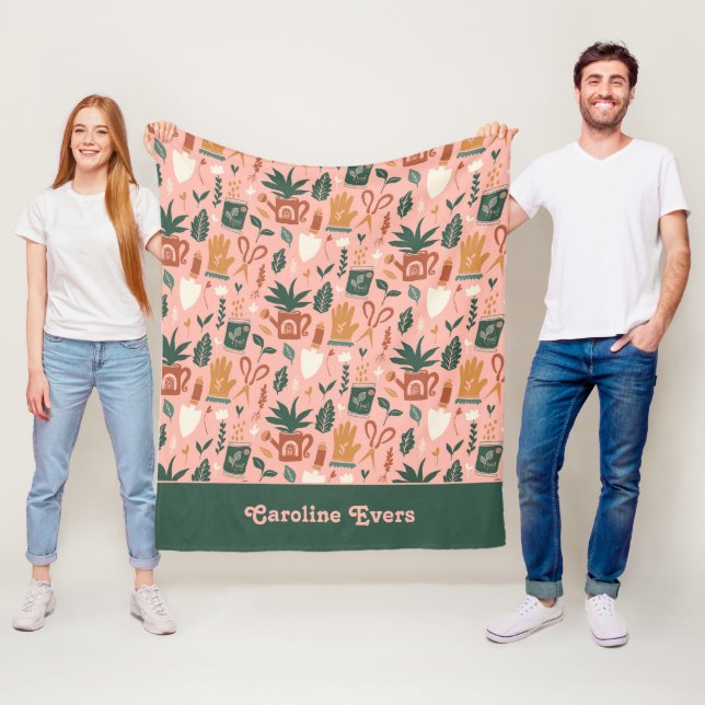 Personalisierte Gartenarbeit Fleecedecke (Beispiel)