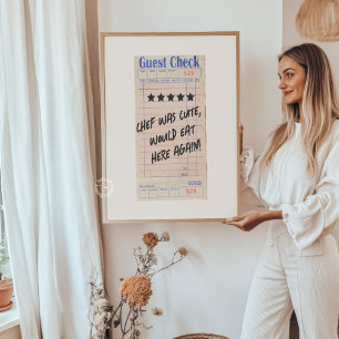 Personalisierte Gästebestätigung Chef war süß Poster