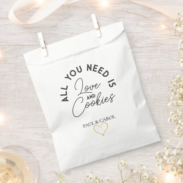 Personalisierte Gastgeschenk Hochzeit Bags Cookies Geschenktütchen (Ausgeschnitten)