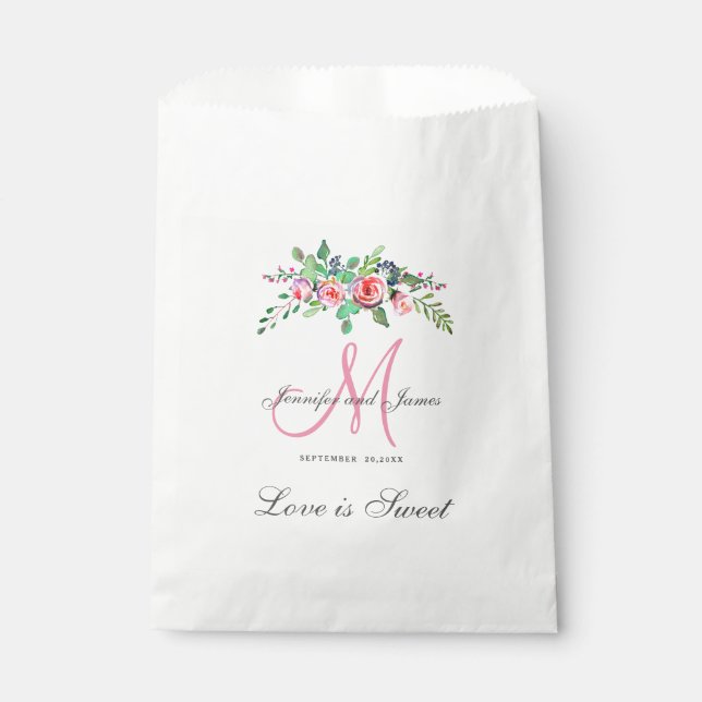 Personalisierte Gastgeschenk Hochzeit Beutel - flo Geschenktütchen (Vorderseite)