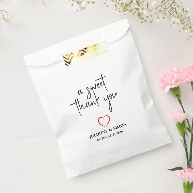 Personalisierte Gastgeschenk Hochzeit Danke, dass  Geschenktütchen (Versiegelt)