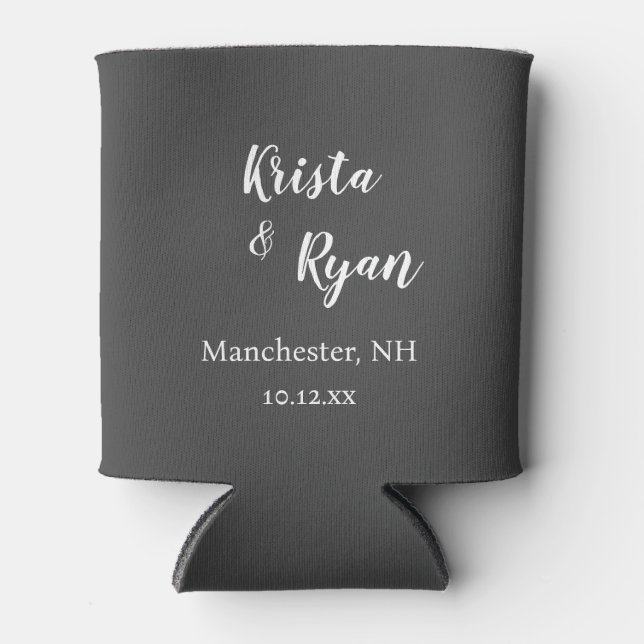 Personalisierte Gastgeschenk Hochzeit kann kühler  Dosenkühler (Vorderseite)