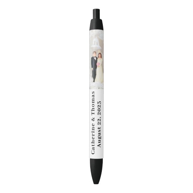 Personalisierte Gastgeschenk Hochzeit Kugelschreiber (Vorderseite Vertikal)