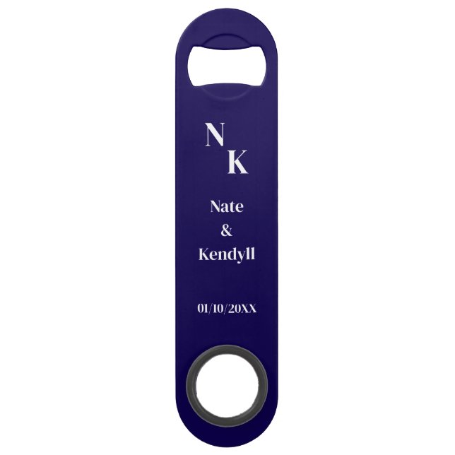 Personalisierte Gastgeschenk Hochzeit Speed Flaschenöffner (Vorderseite)