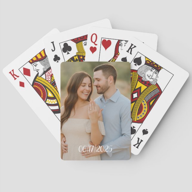 Personalisierte Gastgeschenk Hochzeit Spielkarten (Rückseite)