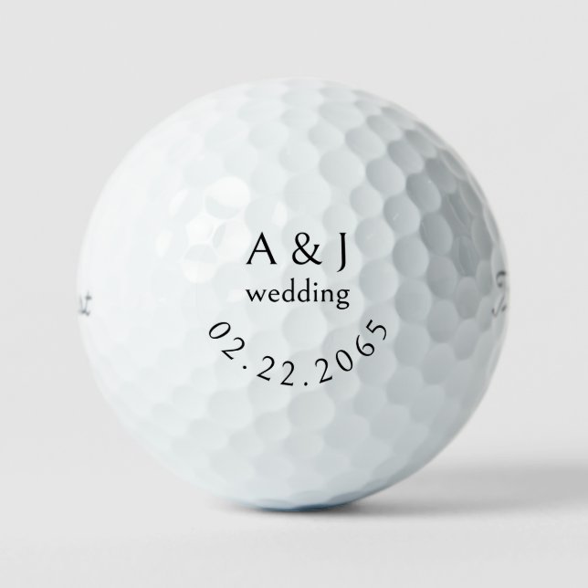 Personalisierte Gastgeschenk Hochzeit Titleist Pro Golfball (Vorderseite)