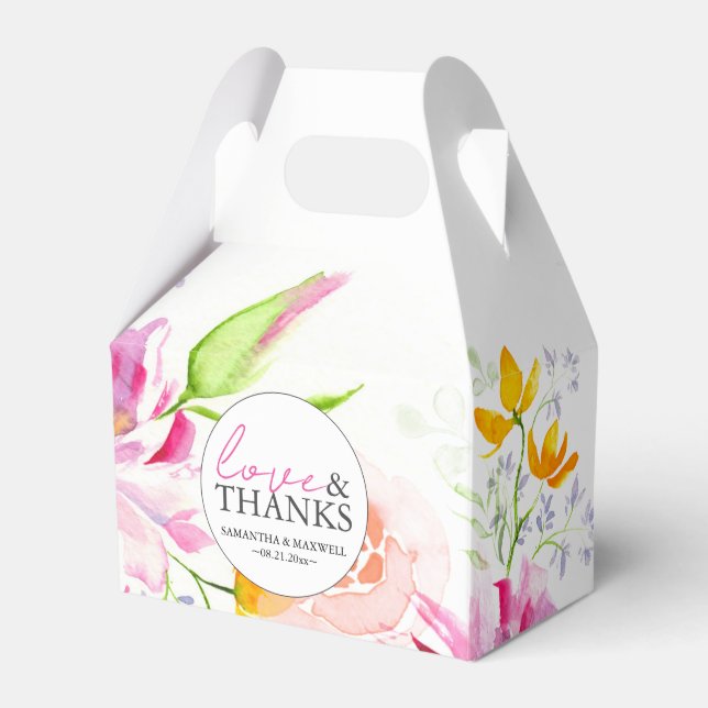 Personalisierte Gastgeschenk Hochzeiten Geschenkschachtel (Vorderseite)