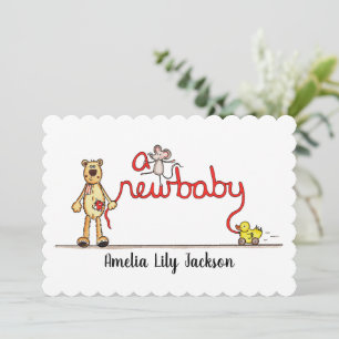 Personalisierte Geburtsanzeige für ein neues Baby Ankündigung