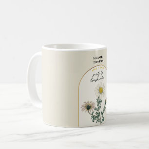 Personalisierte Geburtsblume Monat April Gänseblüm Kaffeetasse