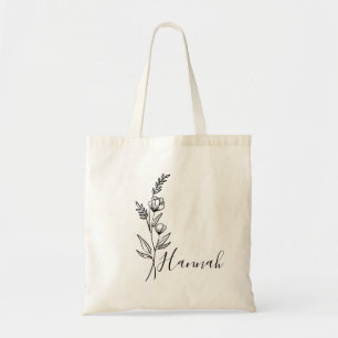 Personalisierte Geburtsmonats-Blume mit individuel Tragetasche
