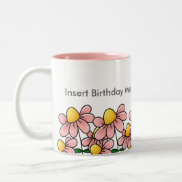Personalisierte Geburtstags-Tassen Zweifarbige Tasse