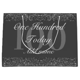 Personalisierte Geburtstagsgeschenktasche 100. Große Geschenktüte