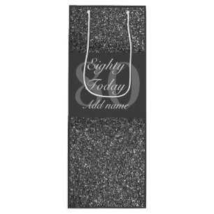 personalisierte Geburtstagsgeschenktasche 80. Geschenktüte Für Weinflaschen