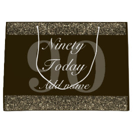 Personalisierte Geburtstagsgeschenktasche 90. Große Geschenktüte