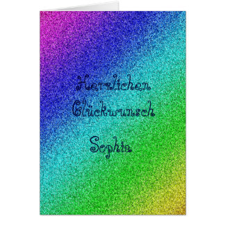 Personalisierte Geburtstagskarte Hausbunt