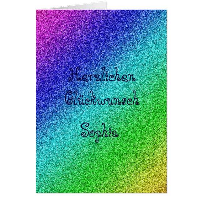 Personalisierte Geburtstagskarte Hausbunt (Vorne)