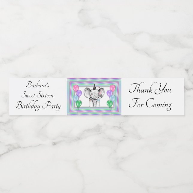 Personalisierte Geburtstagspartei (Einzelnes Label)