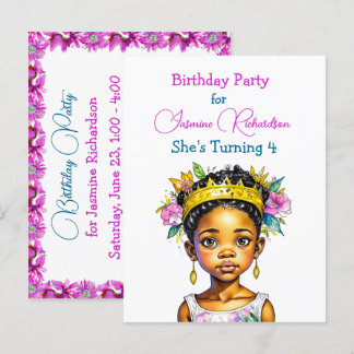 Personalisierte Geburtstagspartei - Farbdrucke Einladungspostkarte