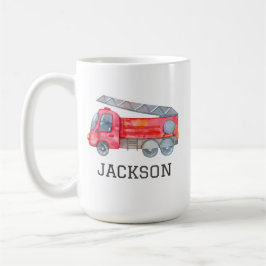 Personalisierte Geburtstagspartei für Feuerwehrfah Kaffeetasse