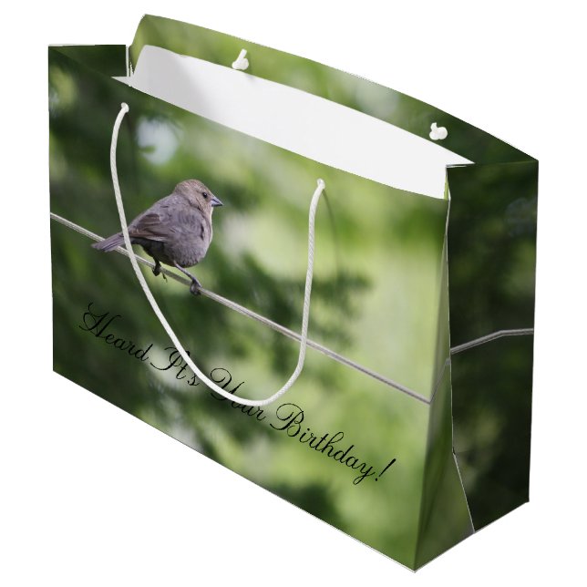 Personalisierte Geburtstagstasche Große Geschenktüte (Rückseite Schrägansicht)