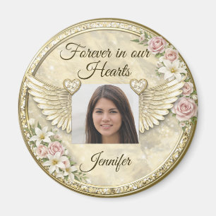Personalisierte Gedenkfoto-Vorlage Magnet