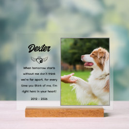 Personalisierte Gedenkstätte für Haustiere Acrylschild