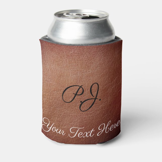 Personalisierte gedruckte Imitate Leather Stubby H Dosenkühler (Kanne Rückseite)