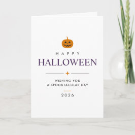Personalisierte gefaltete Halloween-Grußkarte Karte