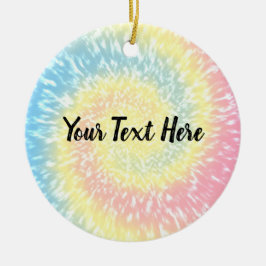 Personalisierte Gefärbte Krawatte Hippy Swirt Weih Keramik Ornament