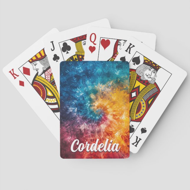 Personalisierte Gefärbte Krawatte Spielkarten (Rückseite)
