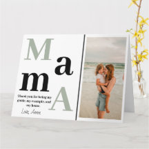 Personalisierte geklappte Grußkarte für den Mutter