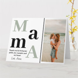Personalisierte geklappte Grußkarte für den Mutter Karte
