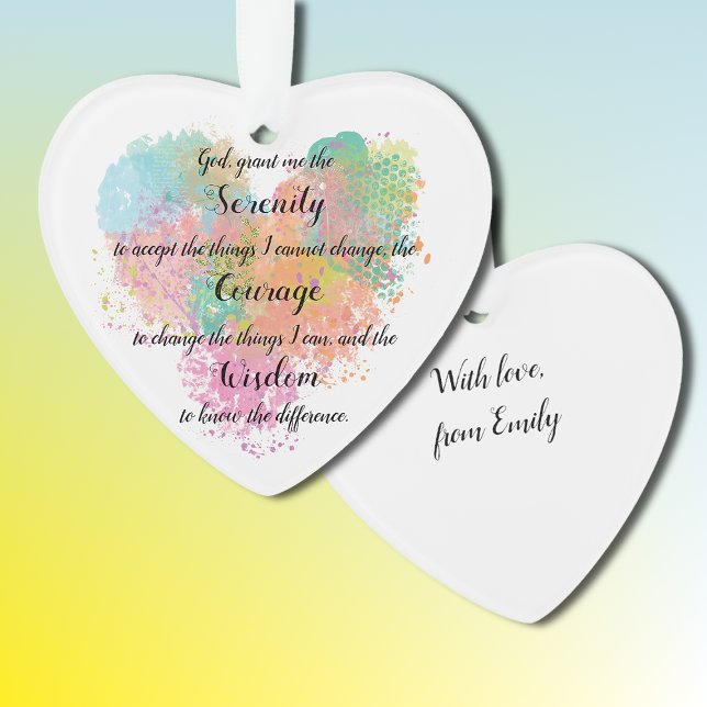 Personalisierte Gelassenheit Gebet Wasserfarbe Ornament (Von Creator hochgeladen)