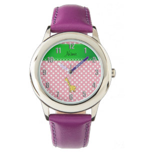 Personalisierte gelbe armbanduhr