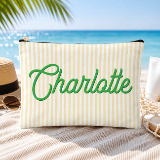 Personalisierte Gelbe Goldene Sand-Reisetasche Zubehörtasche