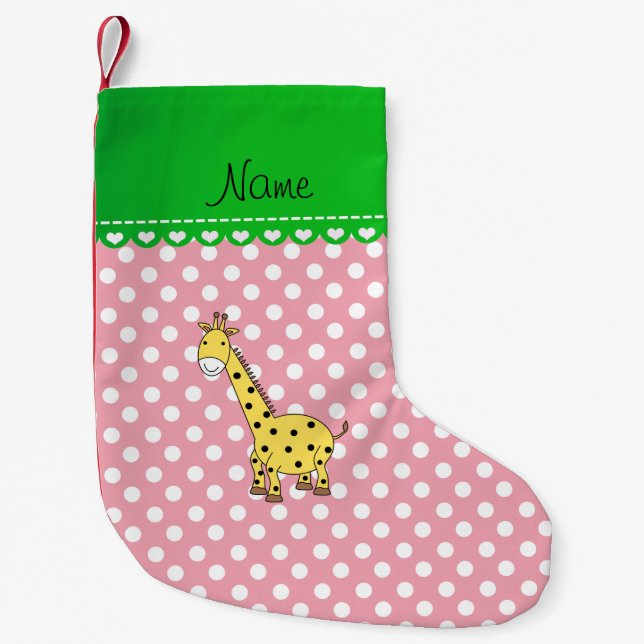 Personalisierte gelbe kleiner weihnachtsstrumpf (Vorderseite)
