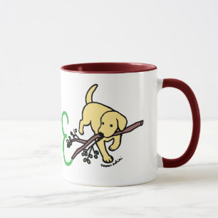 Personalisierte gelbe Labrador-Liebe-Tasse Tasse