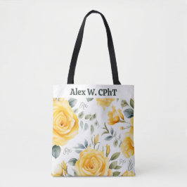 Personalisierte Gelbe Rosen und RX-Symbol Totbeute Tasche